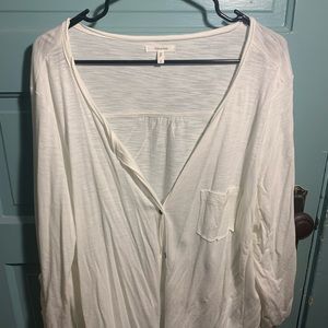 Maurices white button up sweater size 2